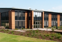 Gramoflor Verwaltungsgebäude aus Holz